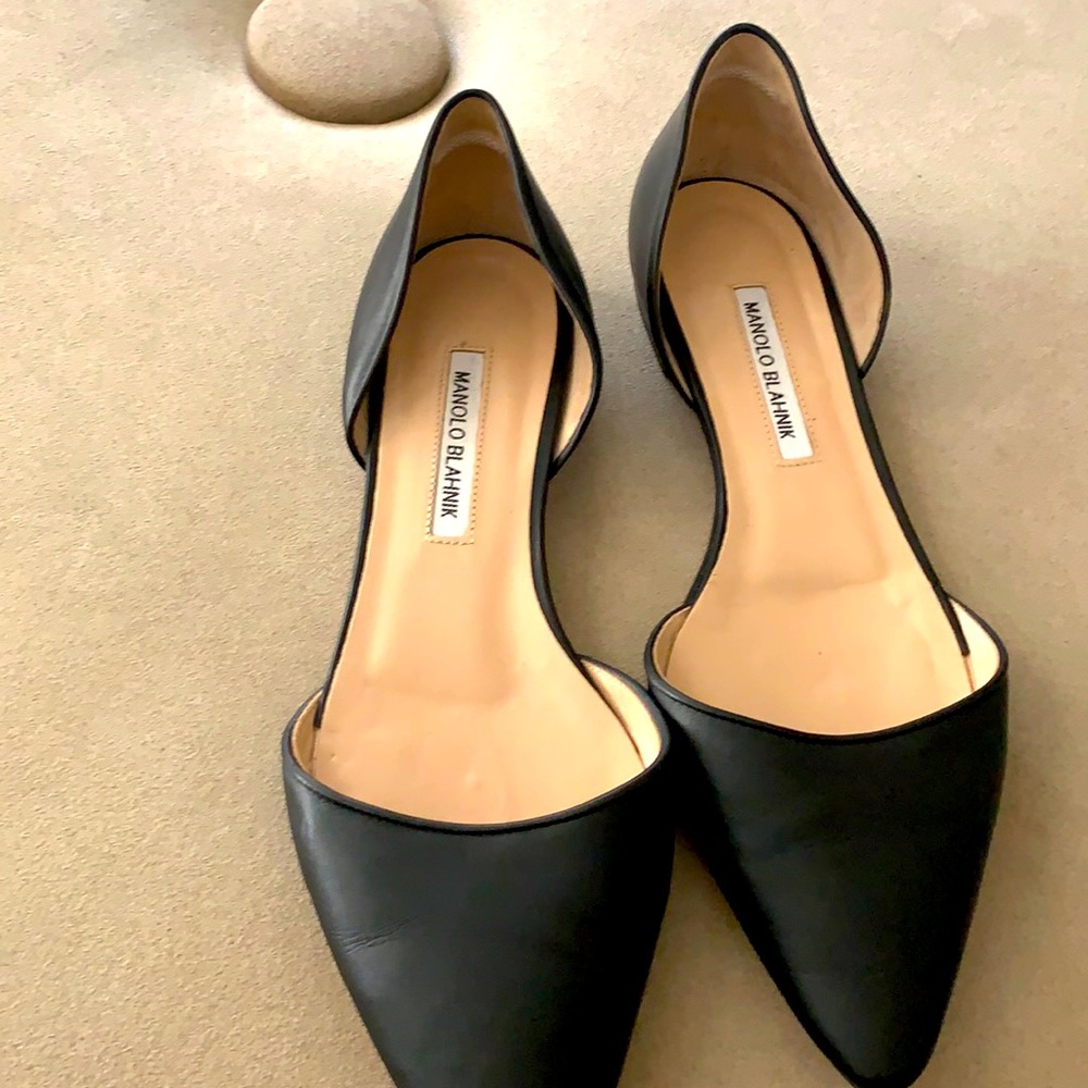 Black d'Orsay Flats Pointed Toe - Sold